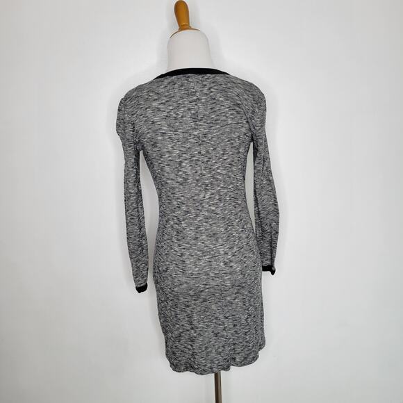 Madewell Space Dye Dress Sheath Long Sleeve Cotton Casual Lightweight Women XS - Picture 4 of 11